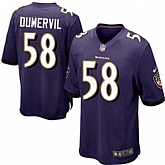 Nike Men & Women & Youth Ravens #58 Elvis Dumervil Purple Team Color Game Jersey,baseball caps,new era cap wholesale,wholesale hats